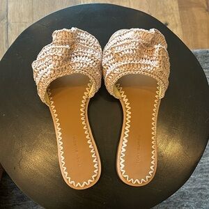 Tory Burch Raffia Slide size 7